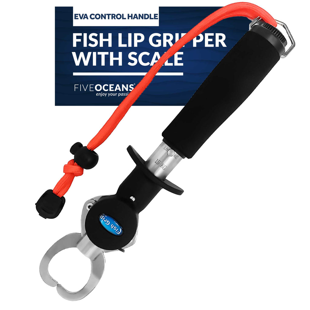 Stainless Steel Fish Lip Gripper with Scale and Eva Control Handle - FO4462