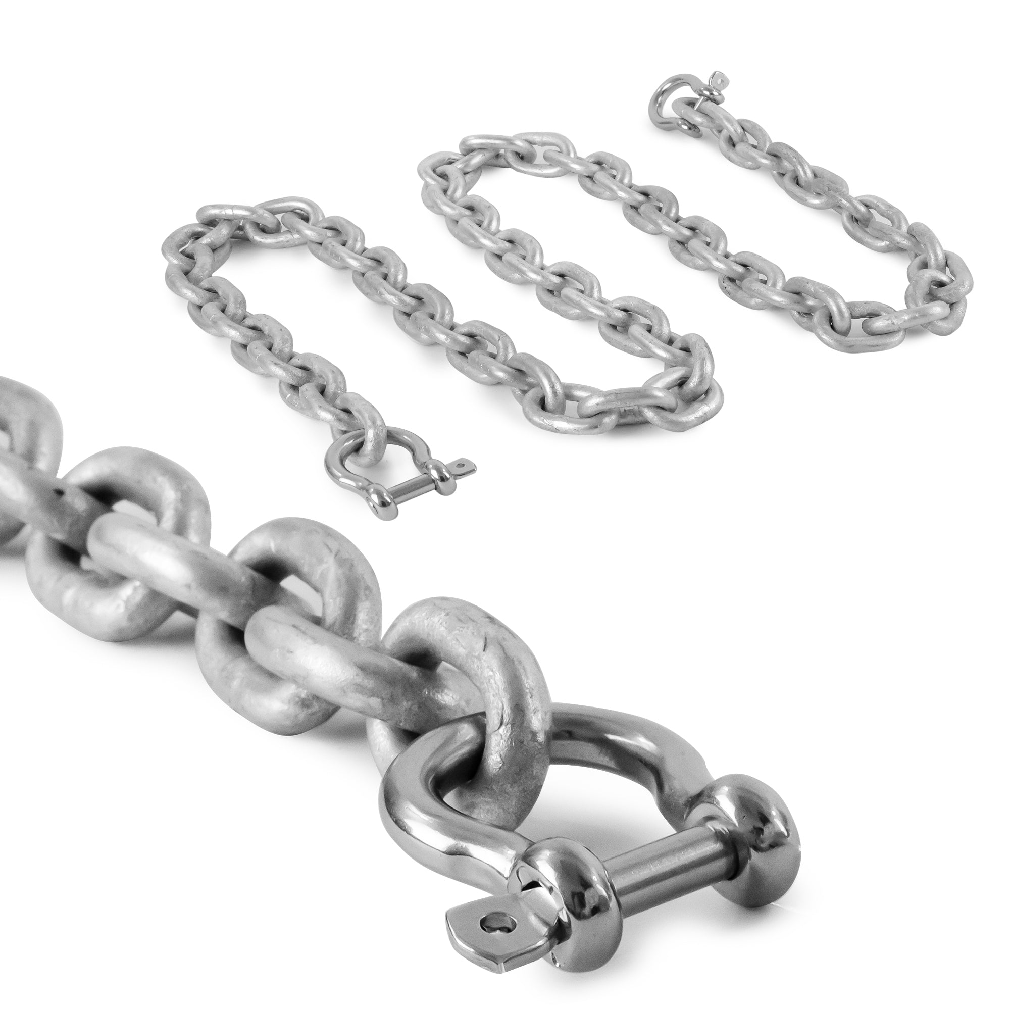 Boat Anchor Lead Chain with Shackles, 5/16