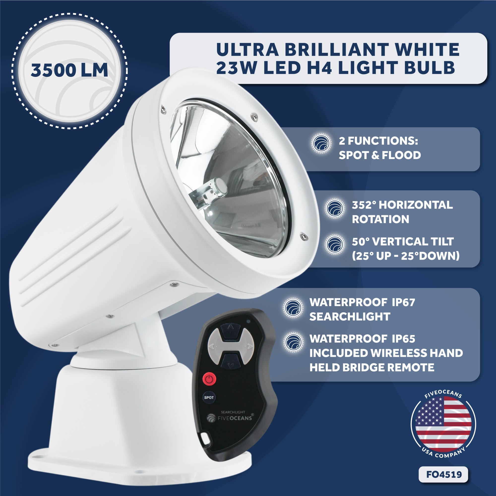 12v spotlight clearance marine